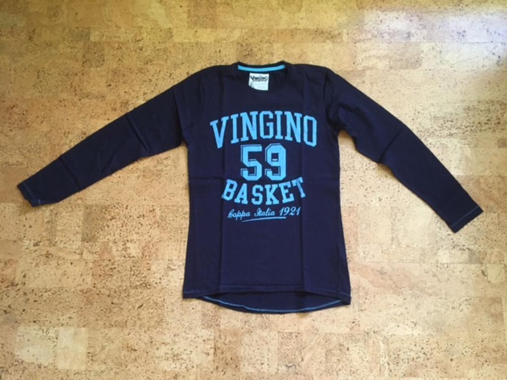 donkerblauwe longsleeve Vingino met stipjes - maat 164, Gebruikt, Ophalen of Verzenden, Vingino, Shirt of Longsleeve