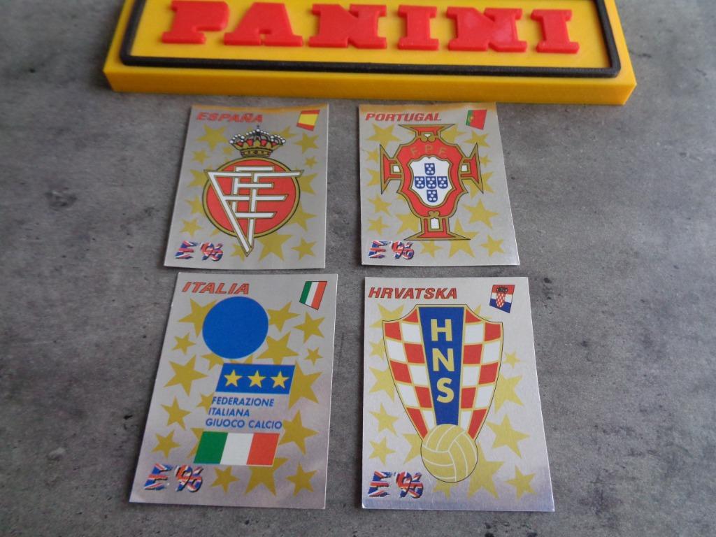 AUTOCOLLANTS DE FOOTBALL PANINI EMBLÈMES EURO 96 CE 4X BADGE, Hobby & Loisirs créatifs, Autocollants & Images, Neuf, Autocollant