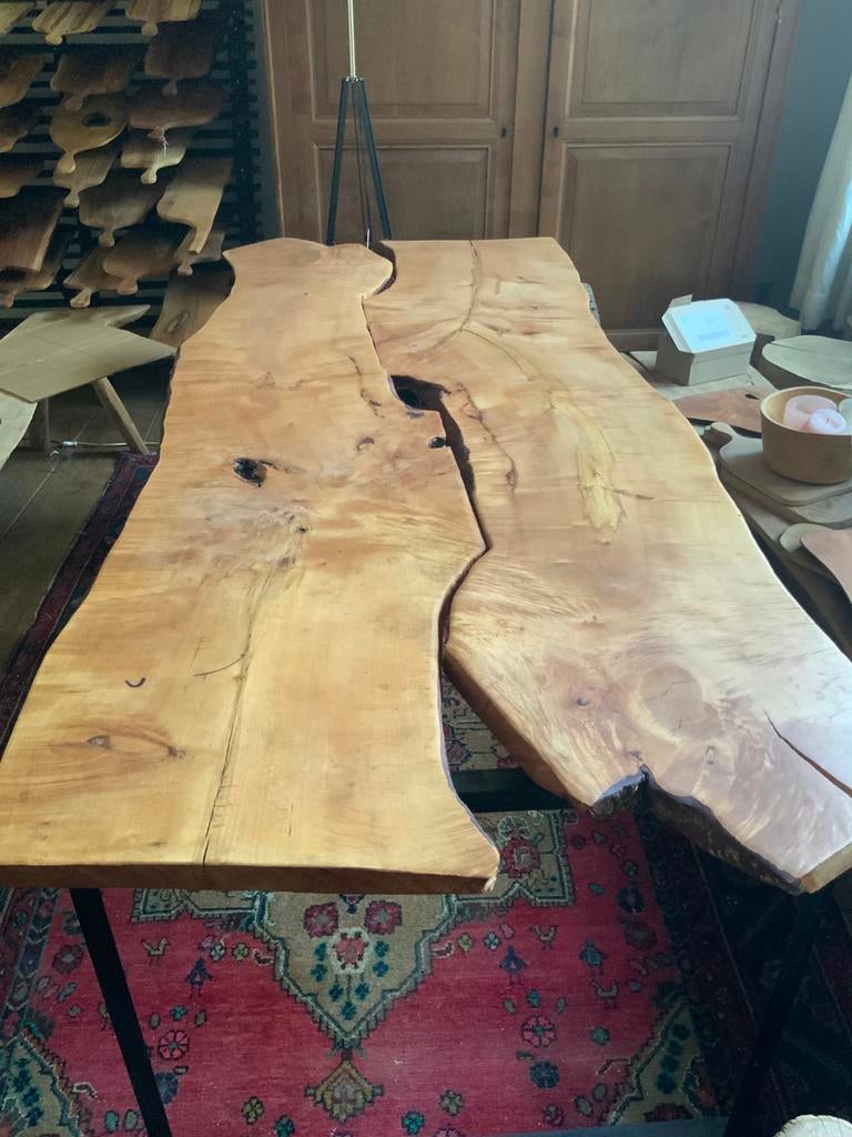 Boomstamtafel 210x85cm, Antiek en Kunst, Ophalen of Verzenden