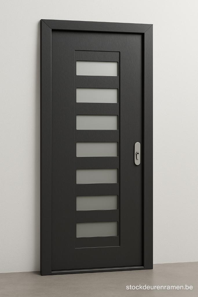 Opruiminng-PVC/Kunststof voordeur-met glas -98*210-wit-€695, Bricolage & Construction, Fenêtres & Moustiquaires, Neuf, Porte extérieure