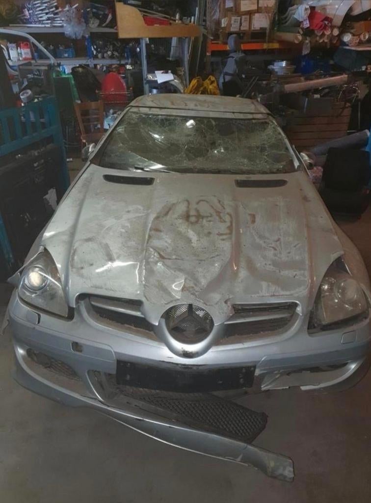 Mercedes SLK 200 Kompressor, Auto's, Automaat, Zwart, 1796 cc, Particulier