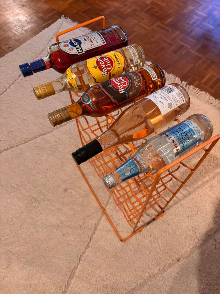 Wijnrek / flessenrek / mat oranje / 35 flessen / 76/47/25 cm, Ophalen, Gebruikt, 25 flessen of meer, Metaal