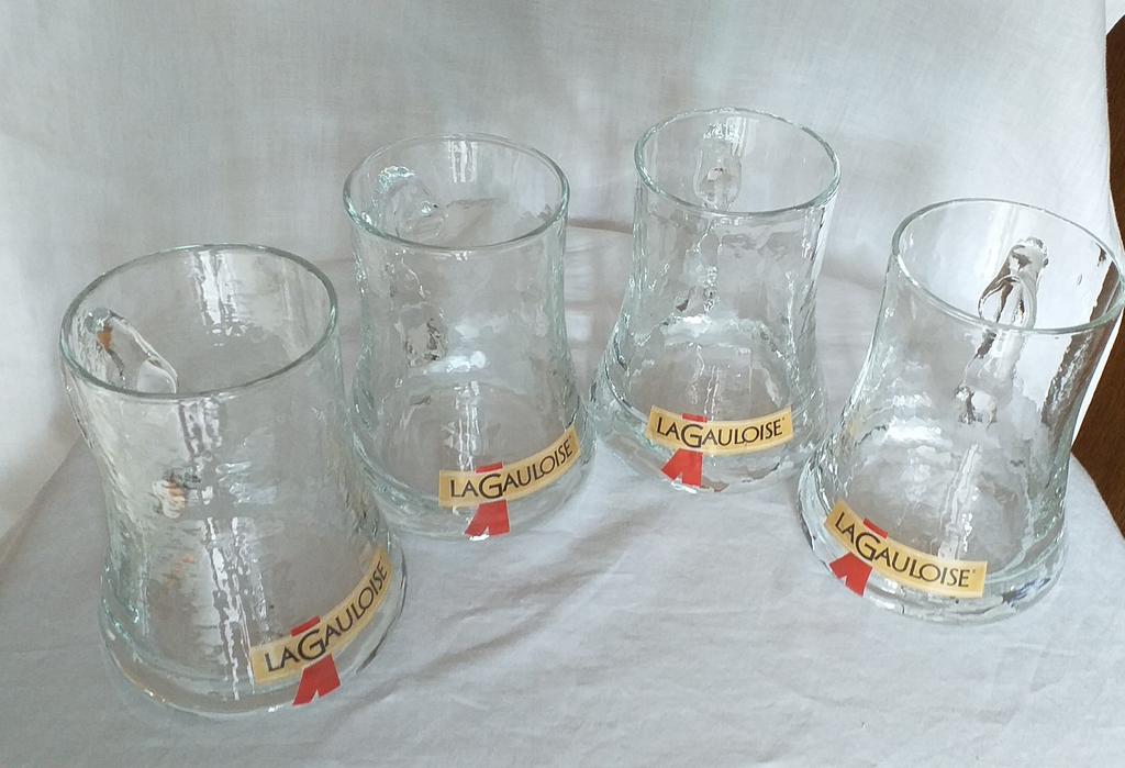 chope  La Gauloise (4 chopes), Collections, Verres & Petits Verres, Comme neuf, Enlèvement ou Envoi