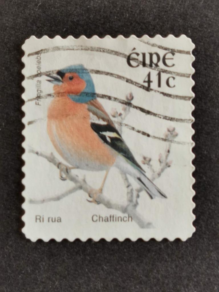 Ierland 2002 - vogels - vink - zelfklevend, Ophalen of Verzenden, Ierland, Gestempeld