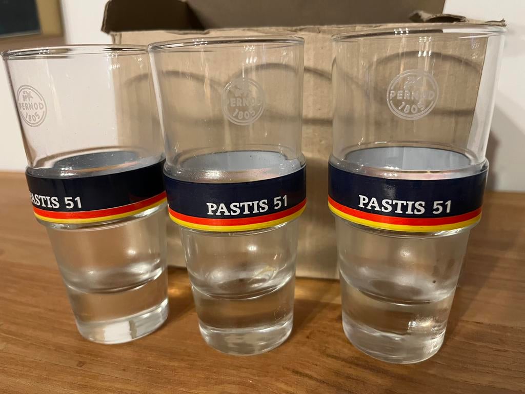 6 Verres PASTIS 51 PERNOD 1805, Collections, Enlèvement ou Envoi, Comme neuf