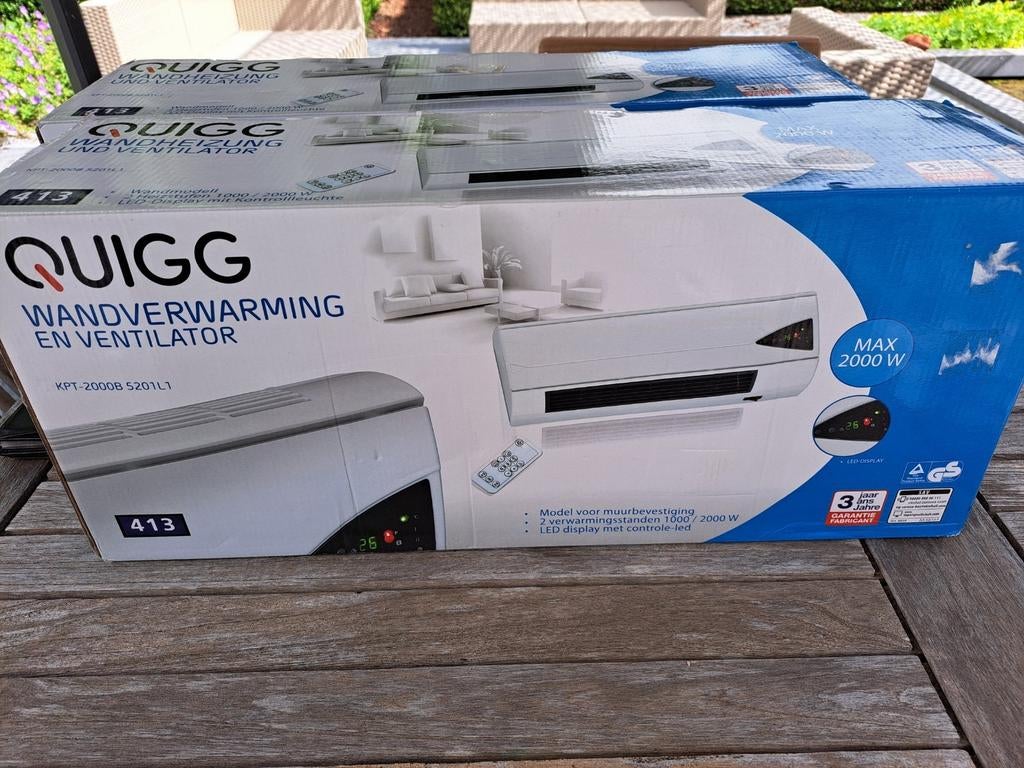 Radiateur mural et ventilateur Quigg, Electroménager, Climatiseurs, Enlèvement, Comme neuf