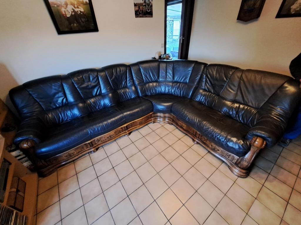 Hoekzetel, Ophalen, Gebruikt, Leer, Landelijke styl