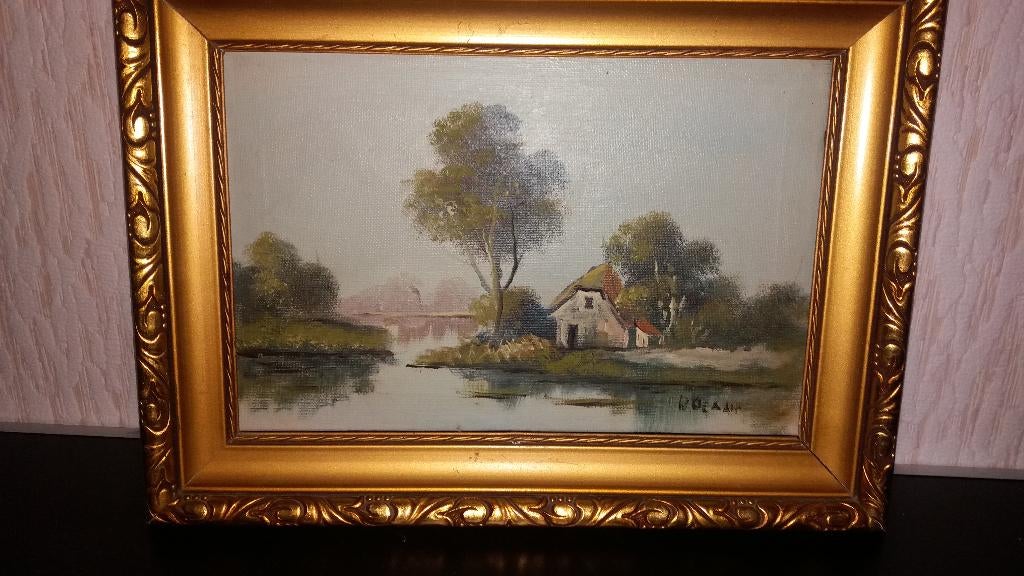 KLEIN SCHILDERIJ OP DOEK, Antiek en Kunst, Ophalen of Verzenden