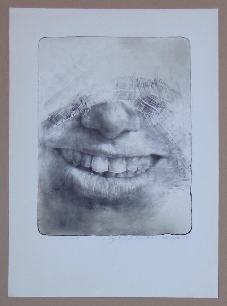 OLDRICH KULHANEK / SMILE / KLEURLITHO / 71x51cm / SIG, Ophalen of Verzenden