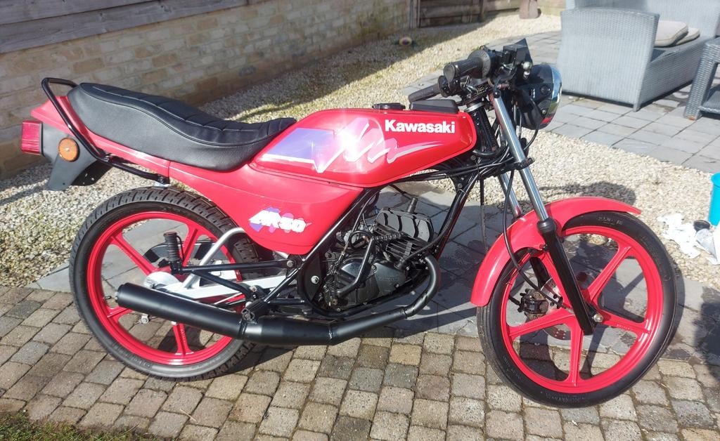 Kawasaki AR50 B-klasse oldtimer 14000km zgst, Fietsen en Brommers, Ophalen