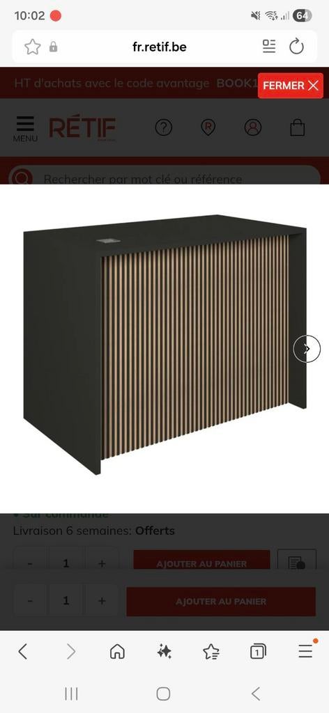 Comptoir boutique, Articles professionnels, Enlèvement