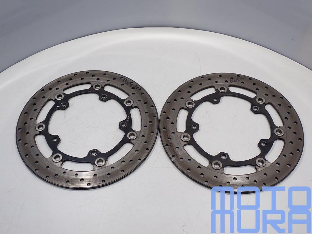 Set remschijven voor Yamaha R6 2003 - 2004 RJ05 RJ09, -, Utilisé, -, -