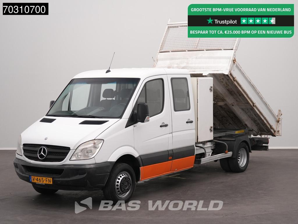 Mercedes Sprinter 513 CDI Dubbel Cabine Kipper met Kist Dubb, Euro 5, Stof, Gebruikt, 4 cilinders