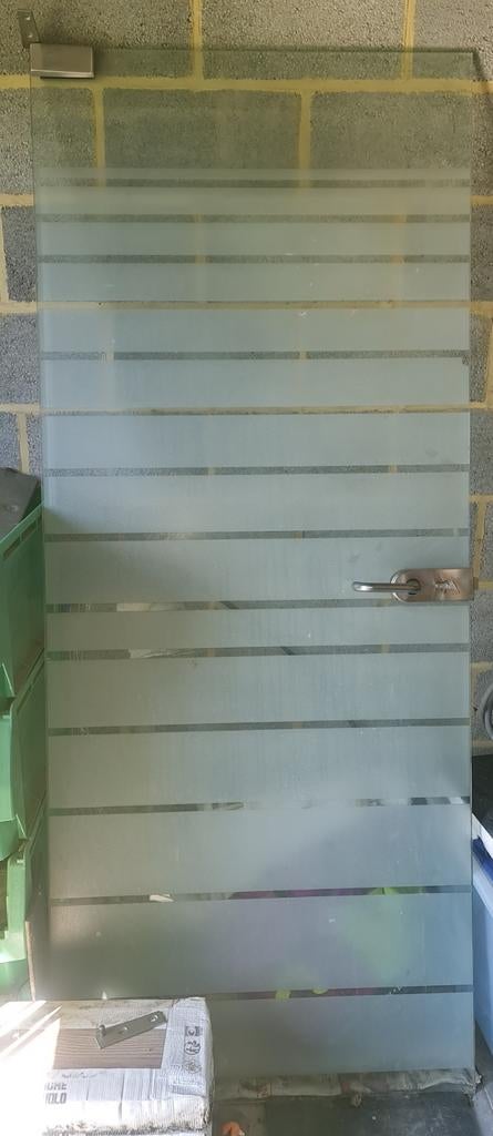 Porte vitrée avec accessoires poignées complète, Enlèvement, Verre