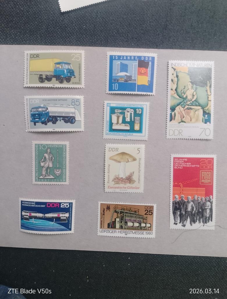 10 DDR postzegel, Ophalen of Verzenden, DDR