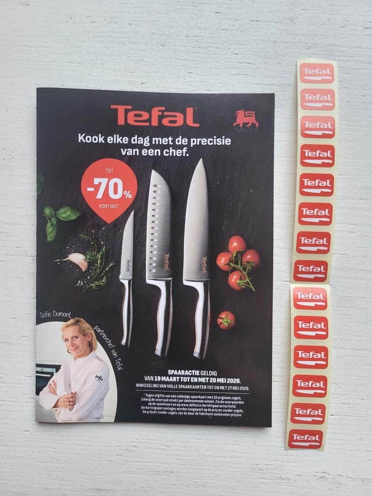 26 timbres de campagne Delhaize Tefal (0,3 euro chacun), Collections, Actions de supermarché, Enlèvement ou Envoi