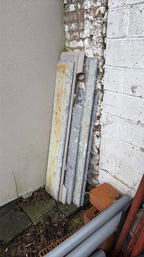 Plaque de marbre ancienne cheminée, Bricolage & Construction, Enlèvement, Utilisé, Autres métaux