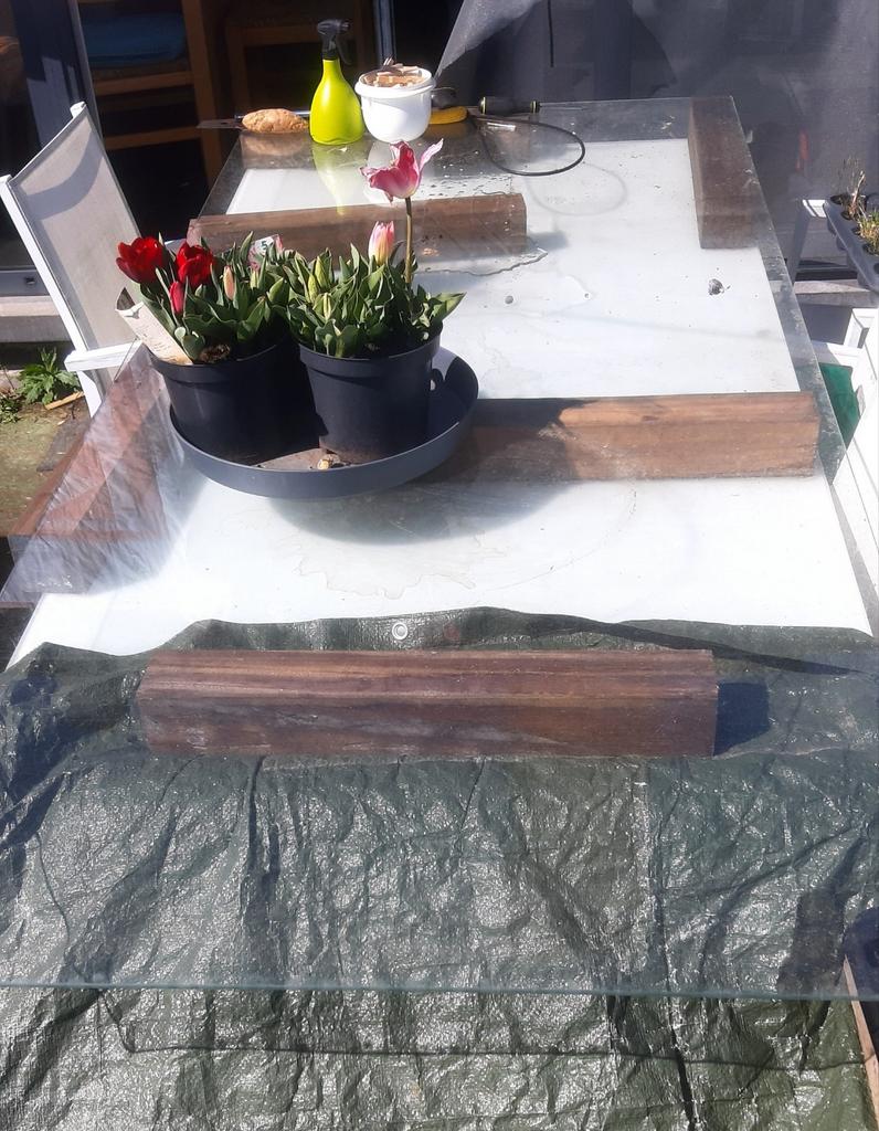 Grand plateau de table en verre gratuit, Enlèvement ou Envoi