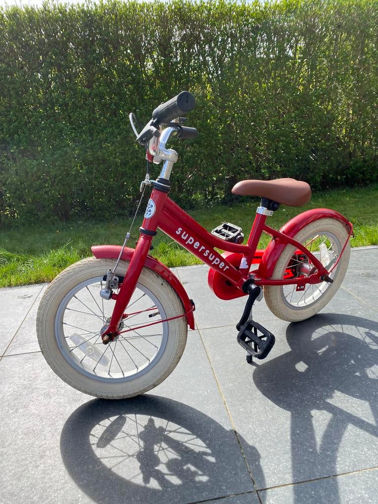 Kinderfiets 14inch SuperSuper Rood, Fietsen en Brommers, Fietsen | Kinderfietsjes, Ophalen, Zo goed als nieuw