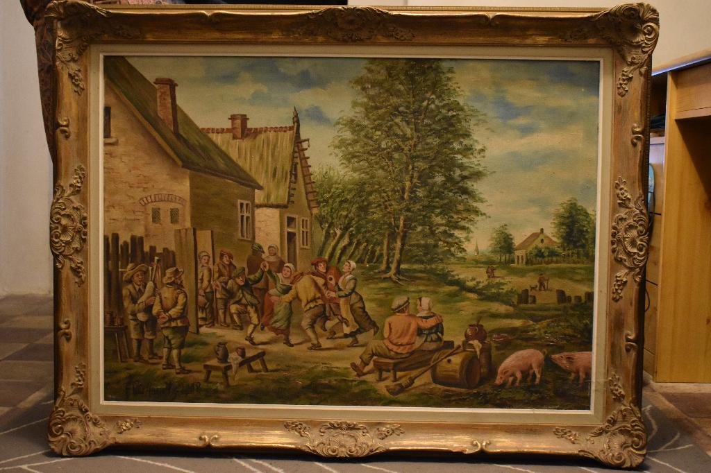 Tableau peinture Emile VERKOUiLLE 1908, Antiquités & Art, Art | Peinture | Classique, Enlèvement