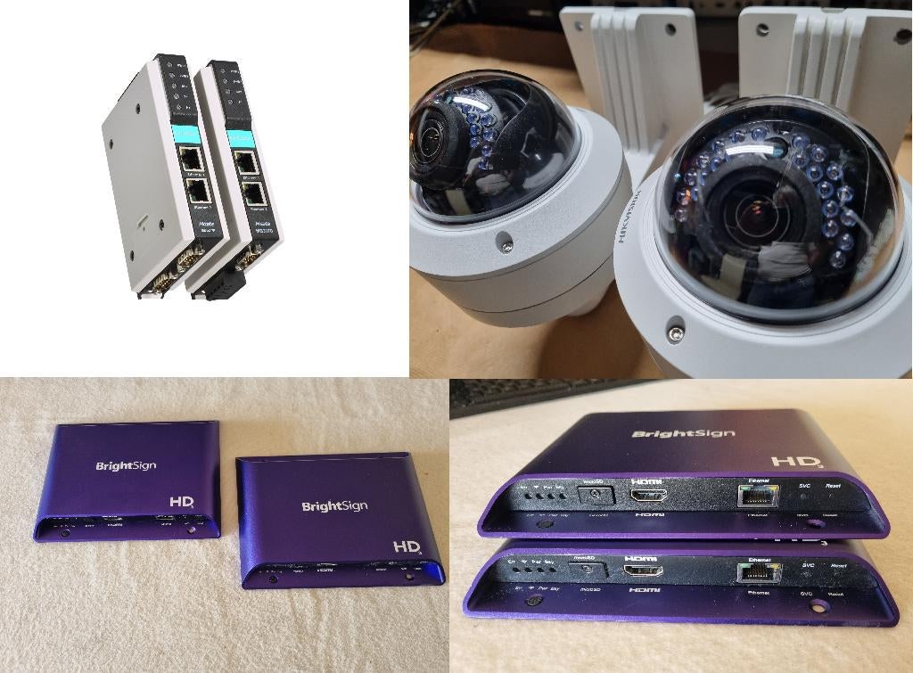 Diverse professionele apparatuur, Moxa,Hikvision,Brightsign., Ophalen of Verzenden, Zo goed als nieuw, Video