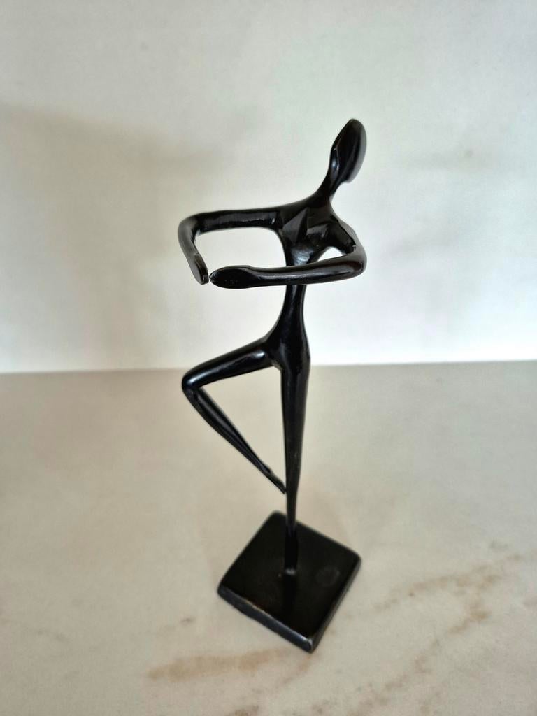Bodrul Khalique - Modern bronzen ballerina, Ophalen of Verzenden, Brons