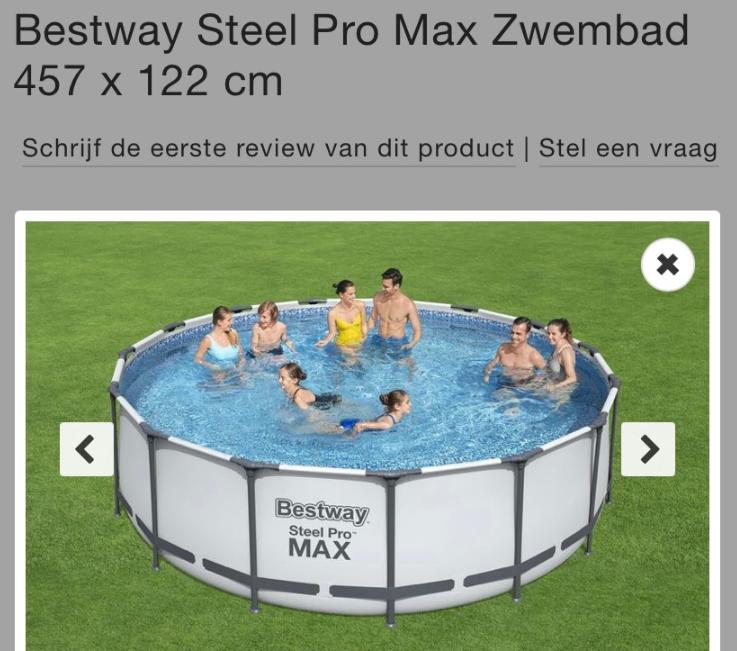 Zwembad Bestway Steel Pro Max, Jardin & Terrasse, Piscines, 300 cm ou plus, Rond, Enlèvement, Utilisé