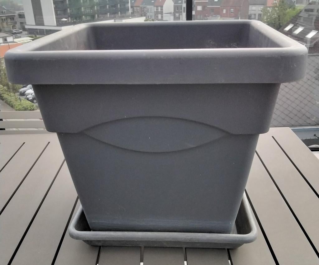 pot de fleurs carré en plastique 38x38, Enlèvement, Carré, Synthétique