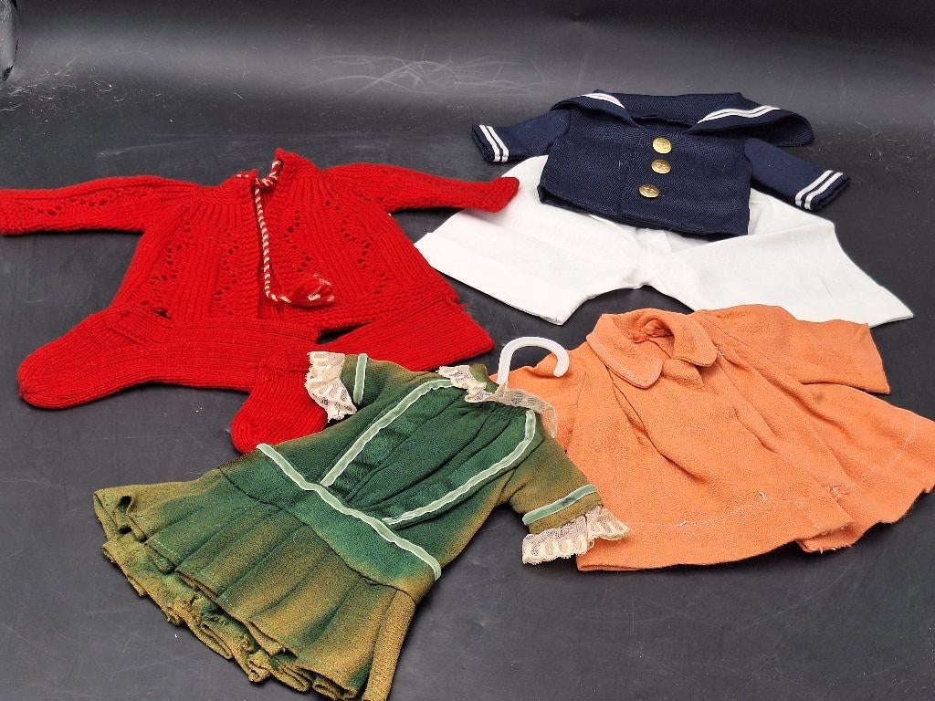 lot oude poppenkleding, jaren 1900 tot 1950, Antiek en Kunst, Ophalen of Verzenden