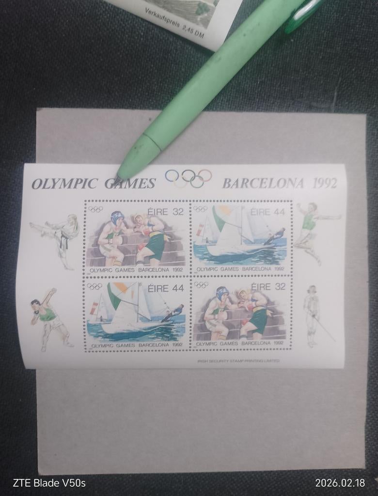 Timbres de l'Olympia de Barcelone, Enlèvement ou Envoi