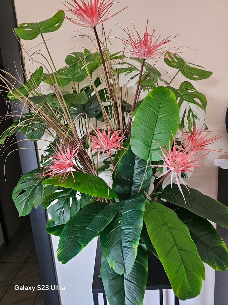 Grand montage plantes artificielles., Enlèvement