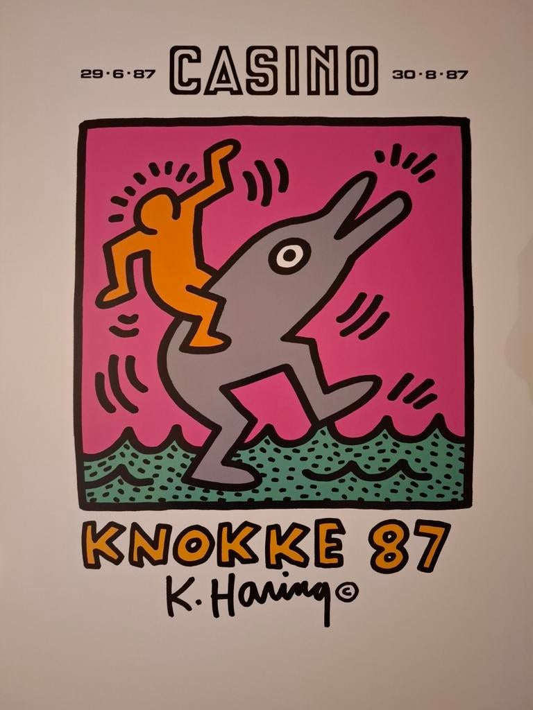 Keith haring casino knokke, Antiquités & Art, Art | Lithographies & Sérigraphies, Envoi