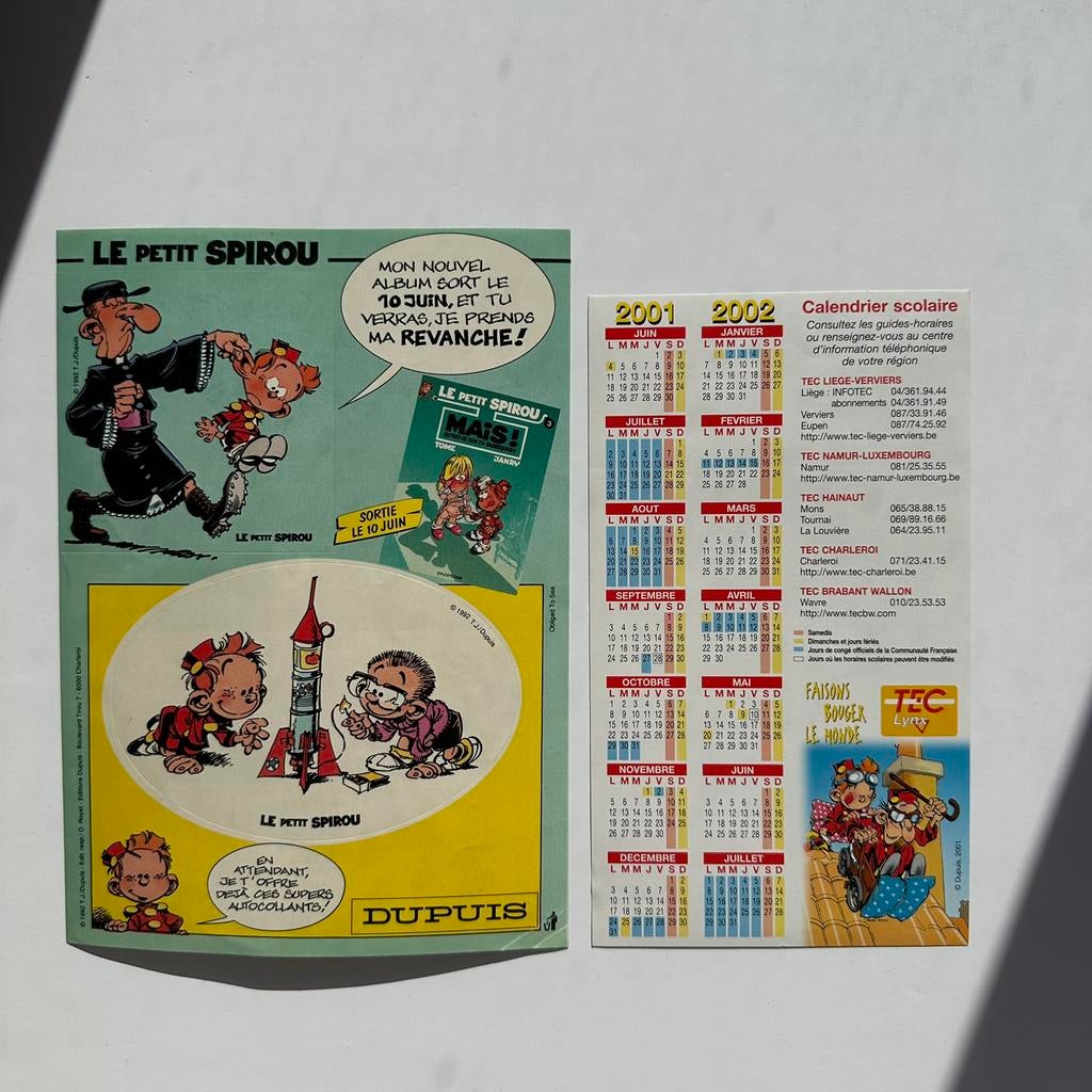 Petit Spirou, Yakari, Alix,… : divers autocollants, Collections, Enlèvement ou Envoi, Autres personnages, Neuf, Image, Affiche ou Autocollant
