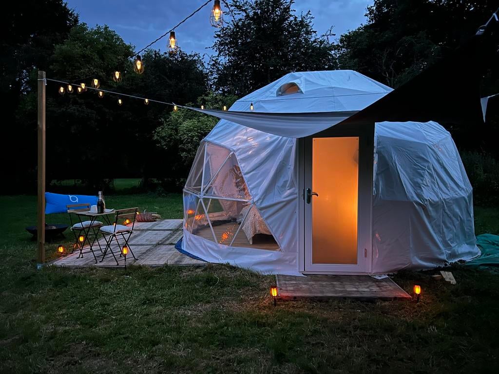 Tente geodesique dôme airbnb 5m diametre, Caravans en Kamperen, Tenten, Nieuw, Ophalen