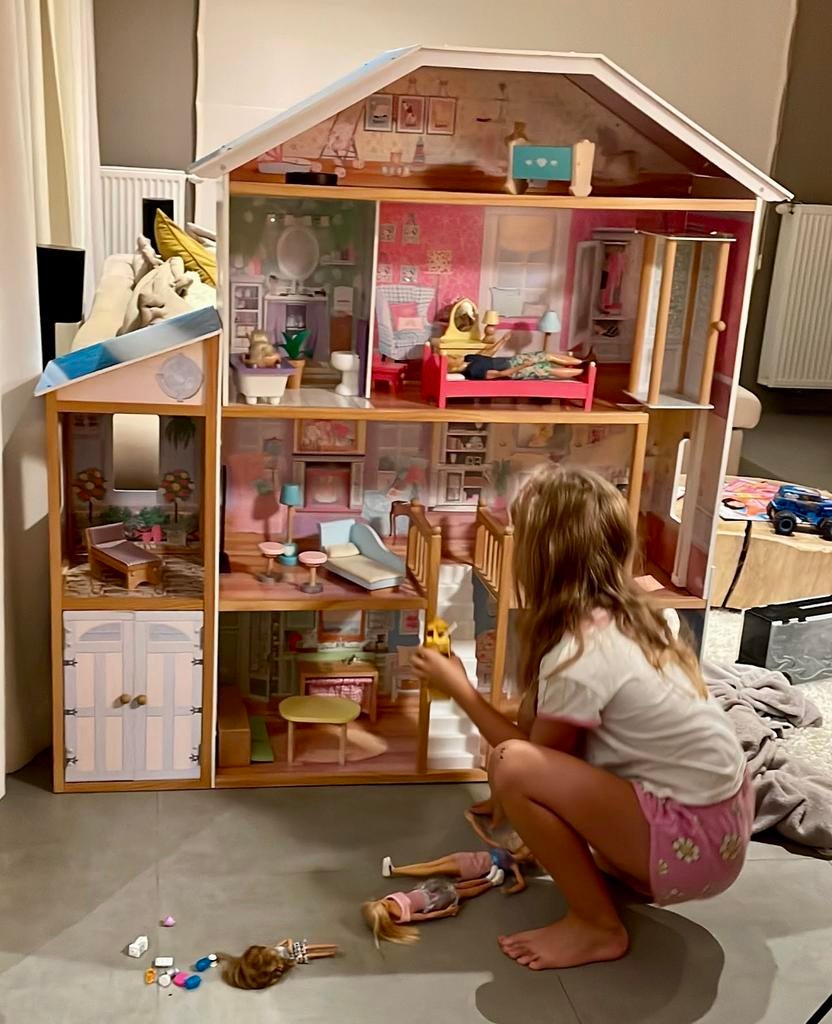 Barbiehuis, Kinderen en Baby's, Speelgoed | Poppenhuizen, Ophalen, Gebruikt