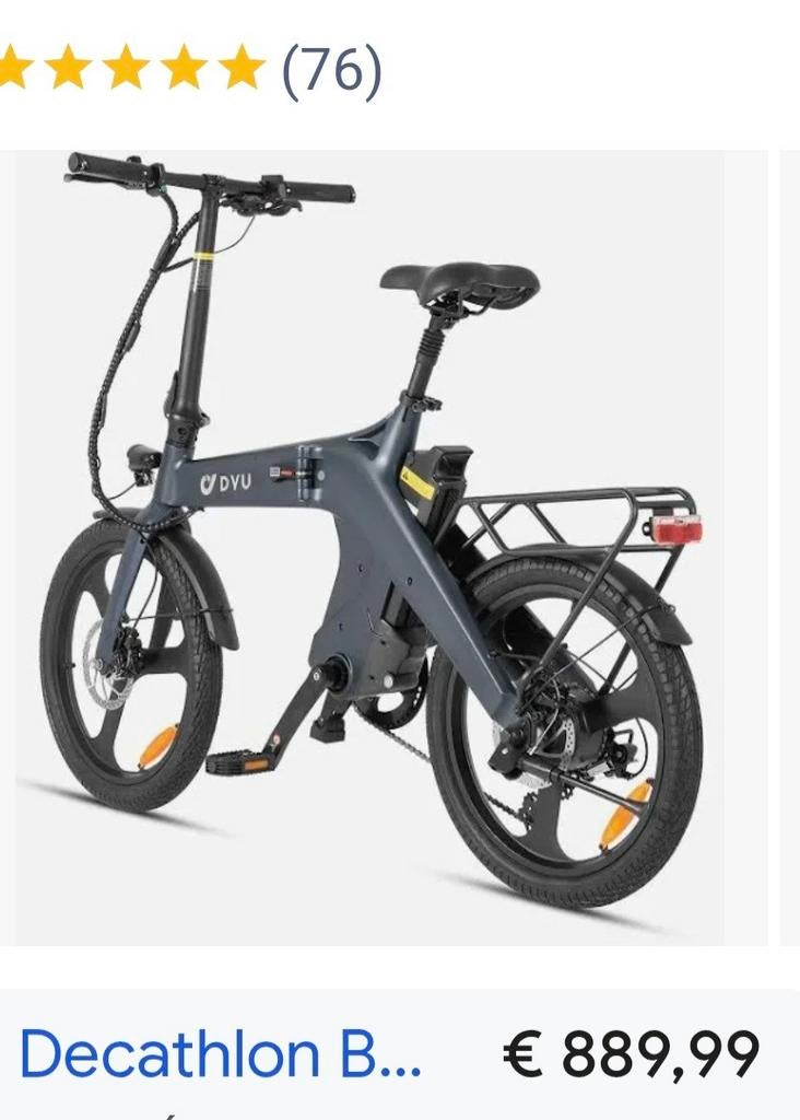 Electrische vouwfiets nog in doos, splinternieuw! Blauwgrijs, Enlèvement