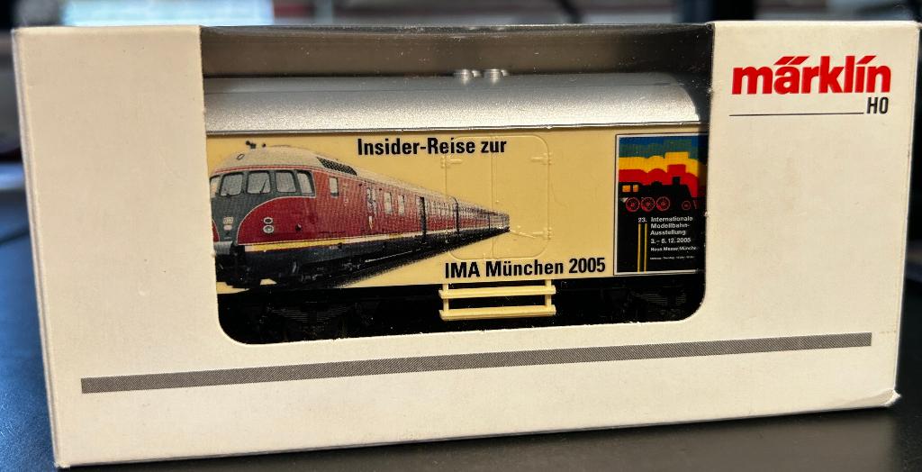 3166. Overdekte auto „IMA München 2005" H0 Märklin., Verzenden, Gebruikt, Wagon, Märklin
