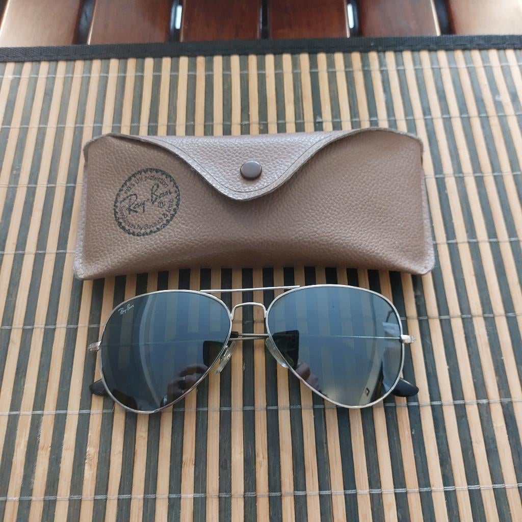Ray-Ban aviator vintage USA, Gris, Enlèvement ou Envoi, Utilisé, Ray-Ban