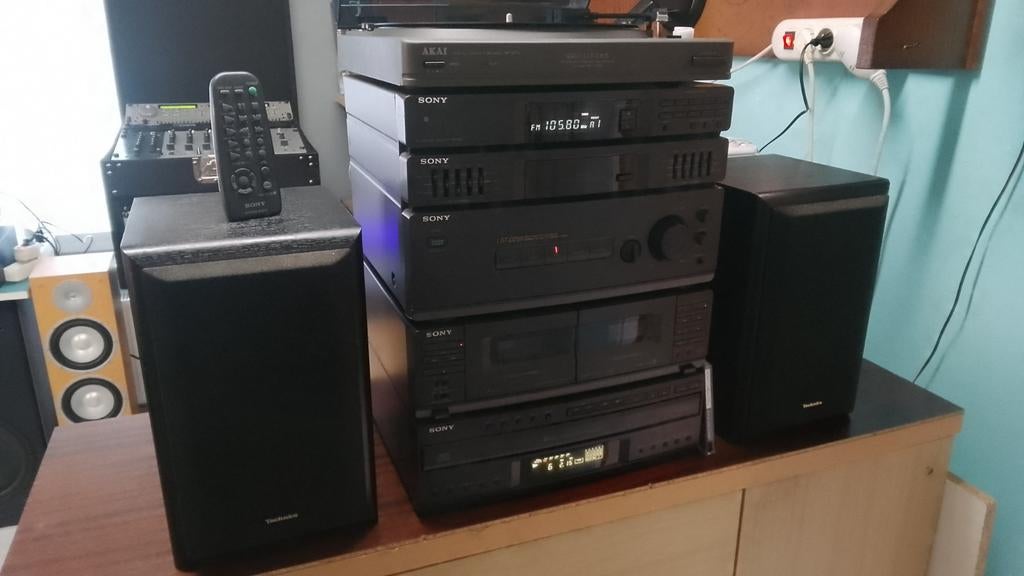 Prachtig stereo set Sony met platen speler koopje, TV, Hi-fi & Vidéo, Chaîne Hi-fi, Enlèvement, Sony