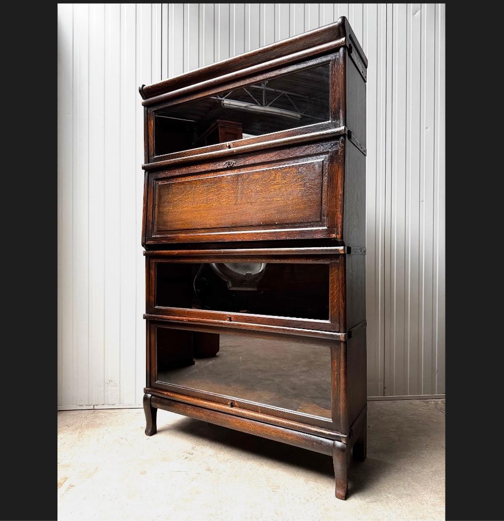 antieke Globe Wernicke BOEKENKAST met SECRETAIRE vitrinekast, Enlèvement ou Envoi