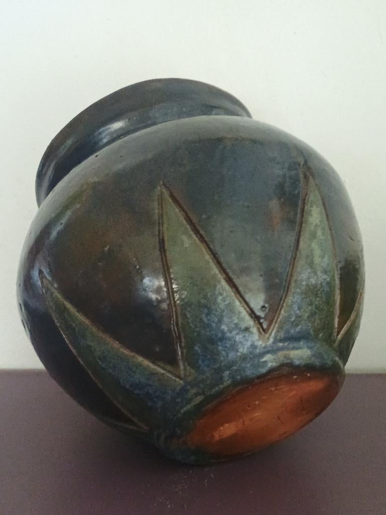 Céramique Vase Grès Bouffioulx. Guyaux, Enlèvement