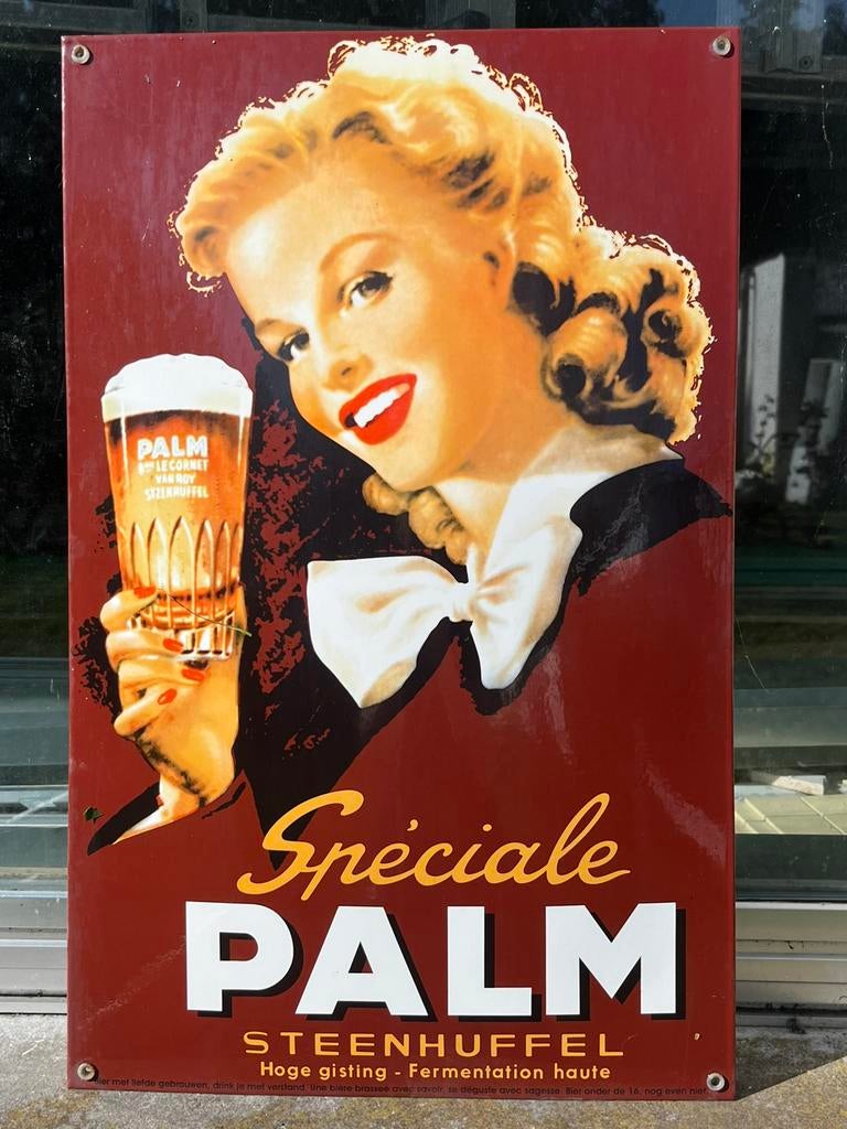 Emaille Palm, Verzamelen, Ophalen, Zo goed als nieuw