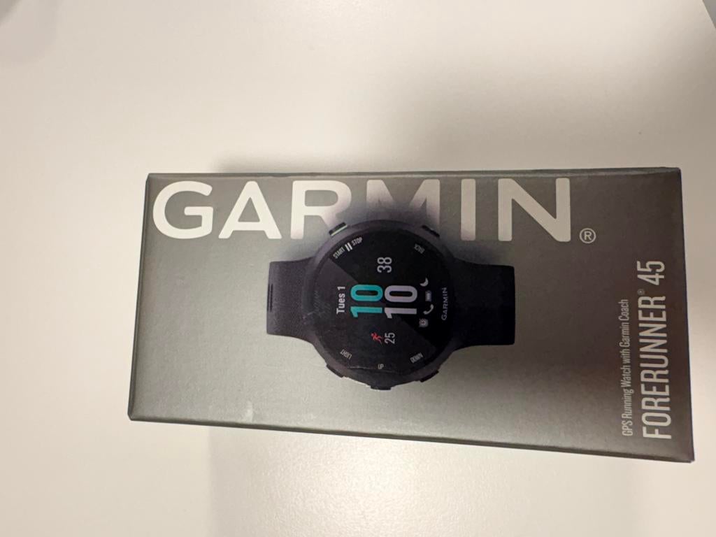 Garmin forerunner 45 large black, Gebruikt, Zwart, Ophalen of Verzenden, Waterdicht