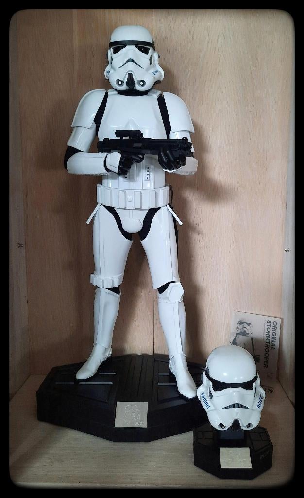 Star Wars "Stormtrooper 70 cm " Pure Art 1/3 + Buste Bonus, Verzamelen, Ophalen, Zo goed als nieuw