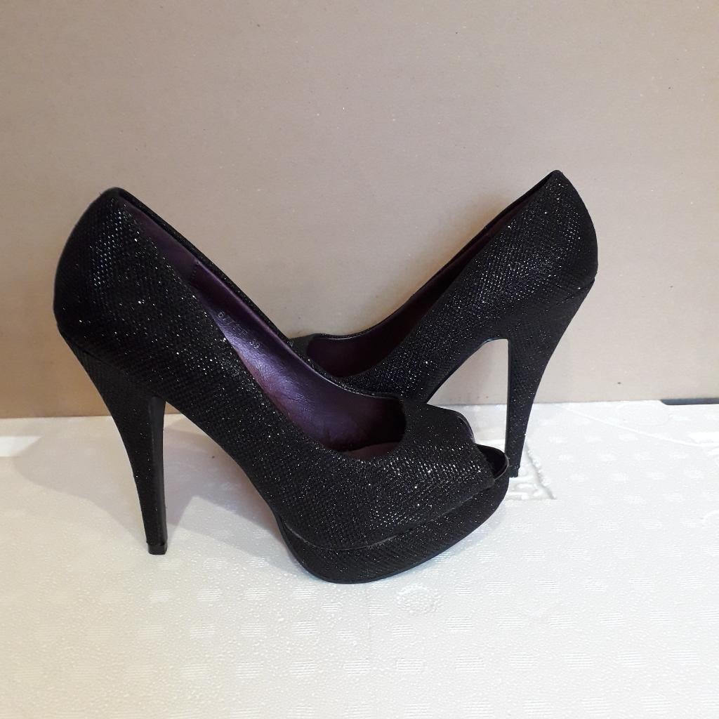 schoenen, Schoenen met lage hakken, Verzenden, Zwart, Nieuw