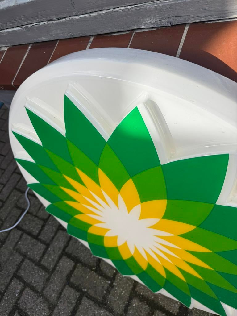 Ancienne boîte à lumière publicitaire BP, Enlèvement, Utilisé, Table lumineuse ou lampe (néon)