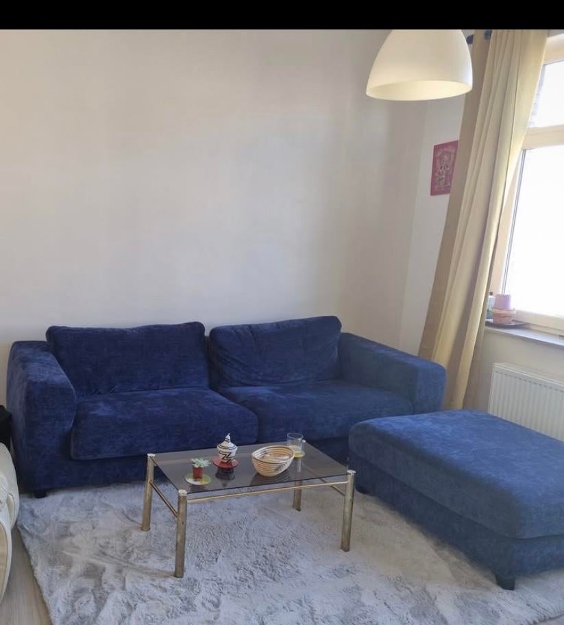 Canapé velvet bleu roi, Maison & Meubles, Enlèvement, Utilisé