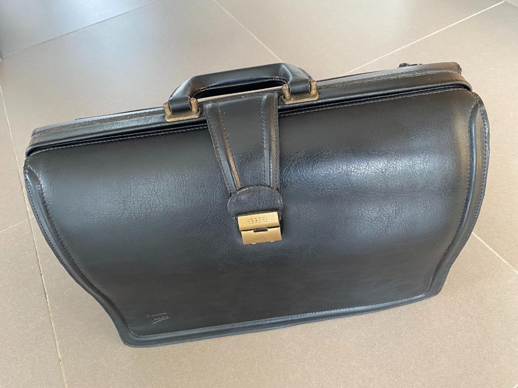 Aktetas Texier, Zwart, Aktetas of Boekentas, Ophalen of Verzenden, Zo goed als nieuw