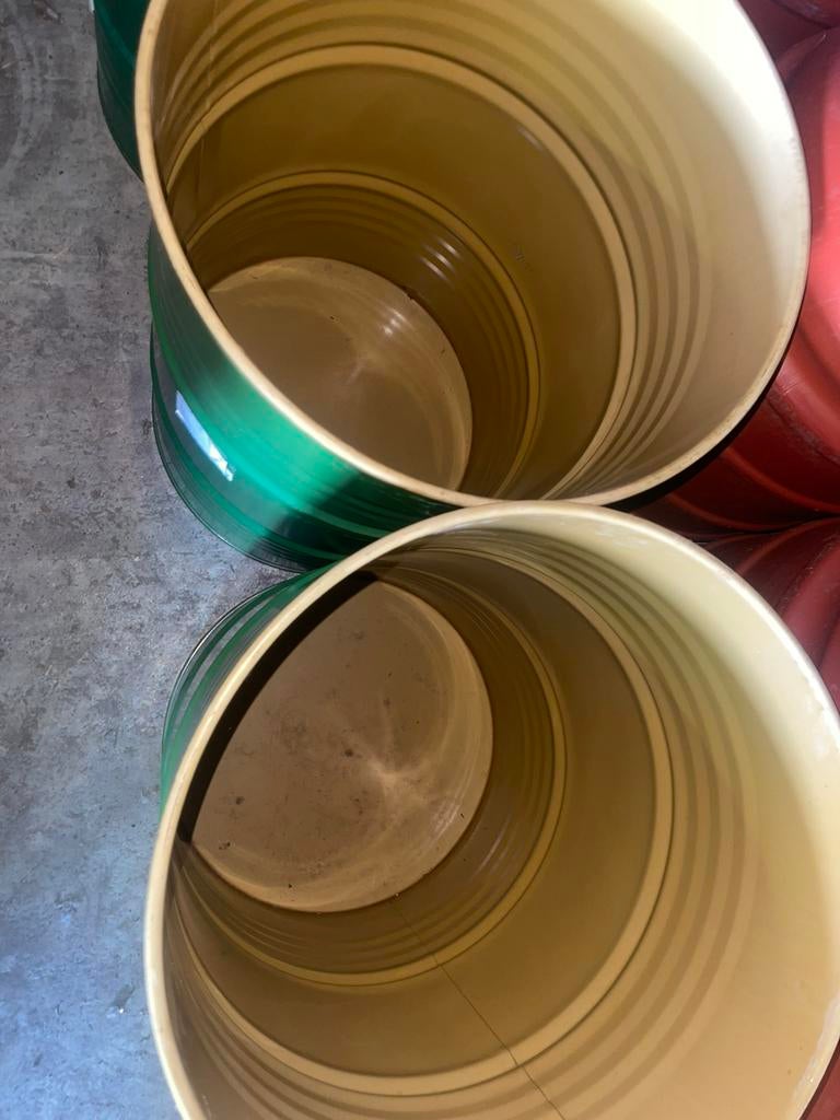 Barif vat 200l in metaal, aan de bovenkant geopend, Tuin en Terras, Ophalen of Verzenden