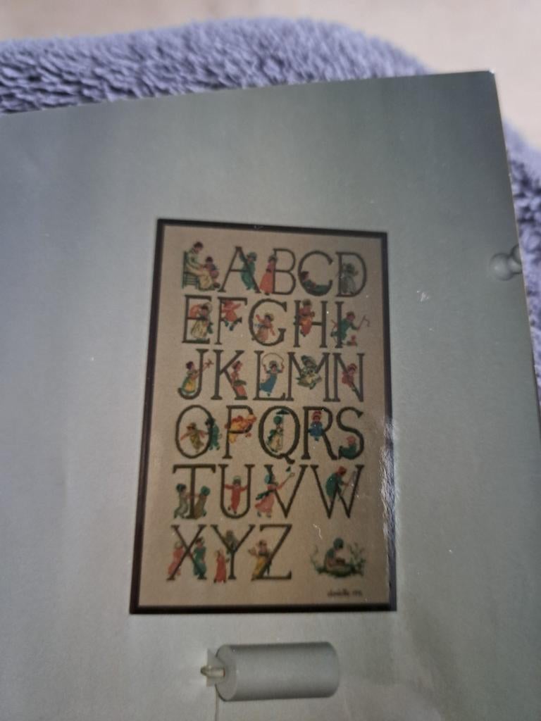 Ouvrage manuel au point de croix encadré, Enlèvement, Comme neuf